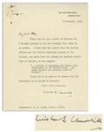 Winston Churchill Letter Signed as Prime Minister, Regarding Corrections to His WWII Memoir, The Second World War